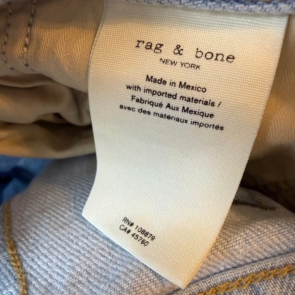 Rag & Bone Fit 2 Slim Jeans Mens 31x32 Austen Light Wash Blue MED21H1223C6AU